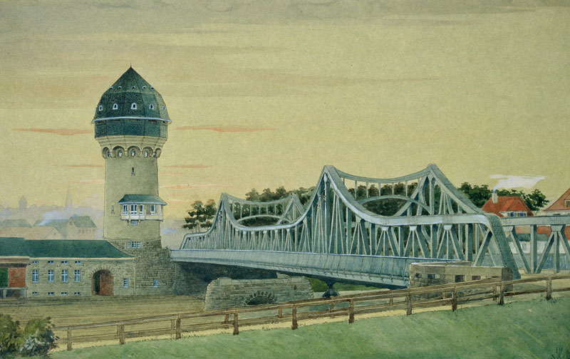 Wassertum und Brücke ca. 1912